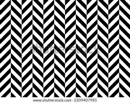 Seamless chevron pattern, zigzag pattern with black and white striped lines