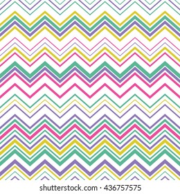 Seamless chevron pattern. Seamless zigzag pattern with blue, yellow, pink.Digital print for wallpaper, wrapping paper, fabric, textile, scrap booking, apparel, web design. Boho style.Vector seamless. 