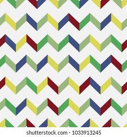 Seamless chevron vector pattern. Colorful zig zag background. Geometric layout. Gift wrapping paper. Bed sheets and interior. Chevron in different colors.
