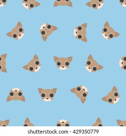 Seamless Chihuahua Pattern. / Seamless Dog Pattern. / Seamless Animal Pattern. / Cute Pattern.