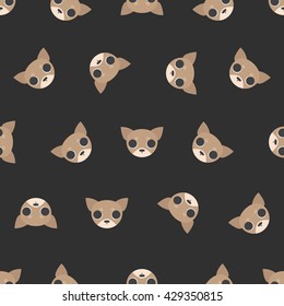 Seamless Chihuahua Pattern. / Seamless Dog Pattern. / Seamless Animal Pattern. / Cute Pattern.