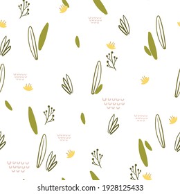 Seamless childish forest pattern. Seamless pattern for fabric, paper, wrapping and other