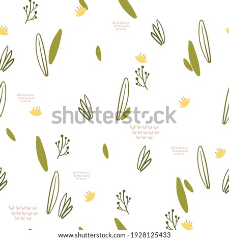 Seamless childish forest pattern. Seamless pattern for fabric, paper, wrapping and other