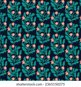 Seamless childish pattern with cute hand drawn flower. for fabric, print, textile, wallpaper, apparel
