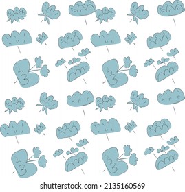 Seamless childish pattern with fairy flowers. Creative kids city texture for fabric, wrapping, textile, wallpaper, apparel. Seamless pattern with creative decorative flowers in scandinavian style.
