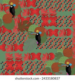 Seamless childish pattern with fairy flowers, bear,bunny, leopard, hedgehog.. Creative kids city texture for fabric, wrapping, textile, wallpaper, apparel. Vector illustration
