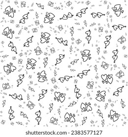 Seamless childish pattern with hand drawn hearts.Groovy Hearts Seamless Pattern.Seamless pink background for Mother's Day card template. cute seamless background pattern with hearts.love,sweet