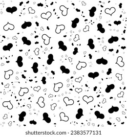 Seamless childish pattern with hand drawn hearts.Groovy Hearts Seamless Pattern.Seamless pink background for Mother's Day card template. cute seamless background pattern with hearts.love,sweet