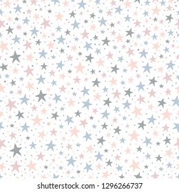Seamless childish pattern for sleep with stars and dots. Creative kids texture for fabric, wrapping, textile, wallpaper, apparel. Vector illustration - Vector - Vector

