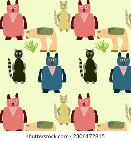 Patrón de ilustración vectorial infantil sin igual
