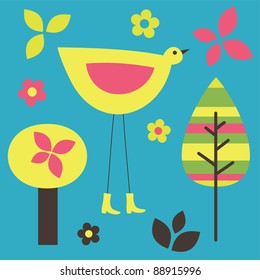 seamless childlike pattern. vector illustration