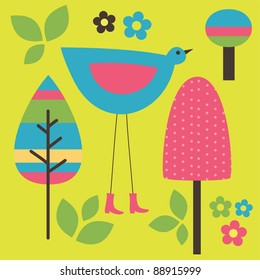 seamless childlike pattern. vector illustration