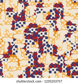 Seamless children's pattern created on the basis of rounded squares.