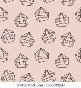 
Seamless children's pattern with diamonds on a pink background. Creative baby texture for fabric, wrapping, textile, wallpaper, clothing. Vector illustration