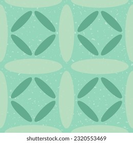 Seamless children's pattern with oval shapes on a green background. The pattern can be used for wrapping paper, invitation cards, wallpaper, covers, textile prints.