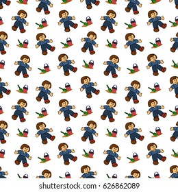 Seamless children's pattern. Vector illustration.