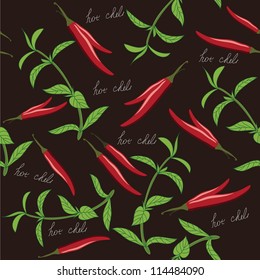 Seamless chili and oregano texture