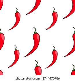  seamless chili pattern, Botanical Pattern