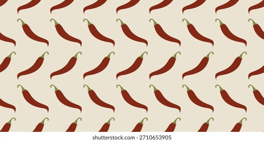 Seamless chili pepper pattern design. chilli wallpaper vector