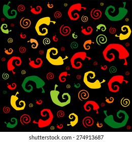 Seamless Chili Pepper wallpaper. Vector Illustration