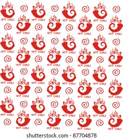 Seamless Chili Pepper wallpaper. Vector Illustration