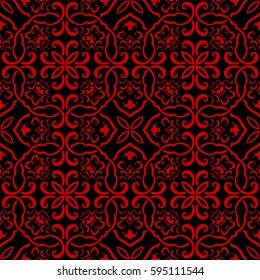 Seamless Chinese Background Polygon Curve spiral Cross Chain