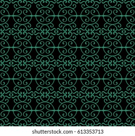 Seamless Chinese Background Round Spiral Cross Frame