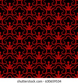 Seamless Chinese Background Chinese royal curve trefoil cross frame