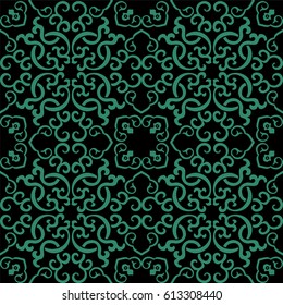 Seamless Chinese Background Spiral Cross Chain Kaleidoscope