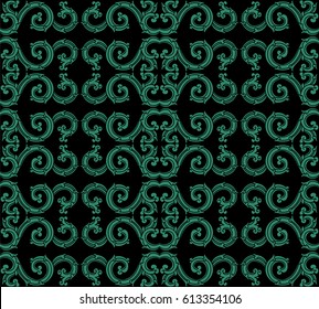 Seamless Chinese Background Spiral Round Curve Frame