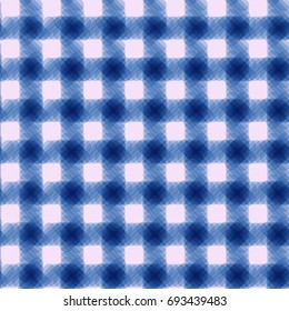 Seamless Chinese Blue Pattern. Abstract Stylish Background. Repeating Geometric Monochrome Ornament. Good for Banners, Flyer, Cover, Wrapping Paper.