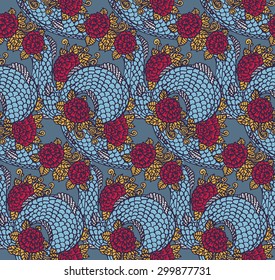 Seamless chinese dragon texture