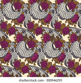 Seamless chinese dragon texture