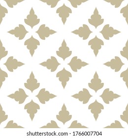Seamless Chinese floral Pattern. Abstract ornamental texture in damask style. Flower leaf geometric background
