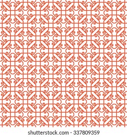 Seamless Chinese Lattice Pattern with Lucky Symbol Called "Ruyi".