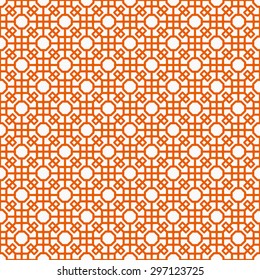 Seamless Chinese Lattice Pattern of Octagons and Squares.