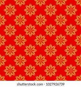 Seamless Chinese New Year Pattern Background.  Abstract Traditional. Vector