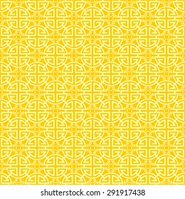 Seamless Chinese Pattern of Auspicious Symbol of Wealth and Luck.
