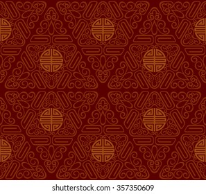 Seamless Chinese Pattern of longevity Symbols