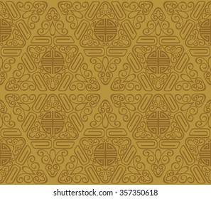 Seamless Chinese Pattern of longevity Symbols