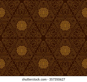 Seamless Chinese Pattern of longevity Symbols