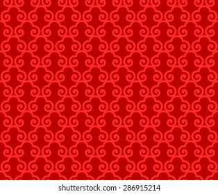 Seamless Chinese Pattern of Stacked Lucky Symbol of Auspicious  Cloud Shape Called "Ruyi", Meaning "As You Wish"