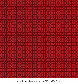 Seamless Chinese style cross geometry round pattern background. Seamless background image of vintage Chinese style cross round geometry pattern. 