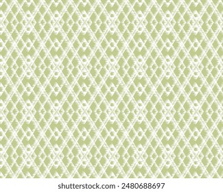 Seamless Chinese window tracery pattern design. Repeated white diamonds and green backgrounds can be used wallpapers, textiles..,