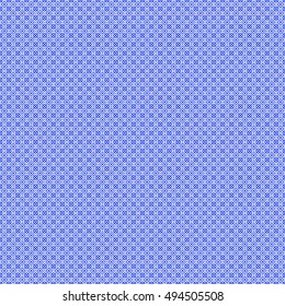Seamless Chinese window tracery pattern. Repeated stylized blue rhombuses on white background. Symmetric geometric abstract wallpaper. Trellis motif. Digital paper, textile print. Vector illustration
