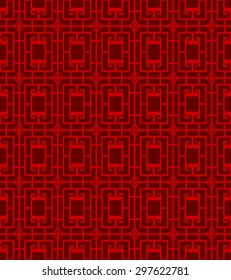 Seamless Chinese window tracery square cross pattern background.
Seamless background image of vintage Chinese style window tracery square cross pattern.
