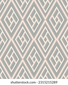 Seamless Chinoiserie Geo Pattern. Vector Diamond Oriental Style for Wallpaper, Stationery, Surface Design, Print, Interior Design, Homeware, Textile, Porcelain, Background.