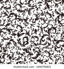 seamless chintz design with irregular leaves