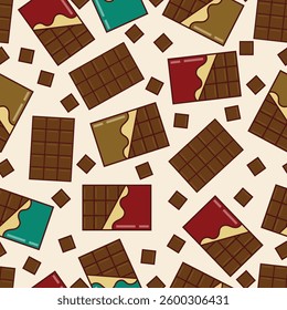 seamless chocolate bar pattern for fabric background,wrapping,etc
