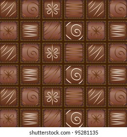 Seamless chocolate box pattern